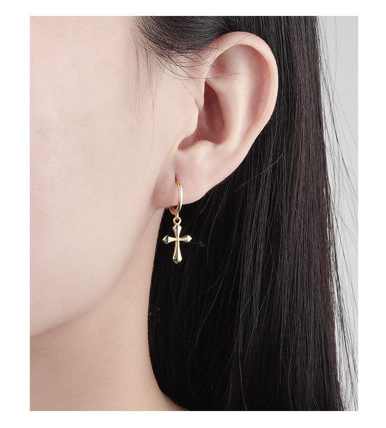 Luxury AAA Cubic Zirconia Crystals Cross Pendant - Gold Colour Stainless Steel Chain Necklace Christian Jewellery - The Jewellery Supermarket