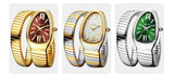 High Quality Top Brand Golden Colour Snakes Shape Ladies Watch Jewellery - Casual Fashion Dress Women's Watches