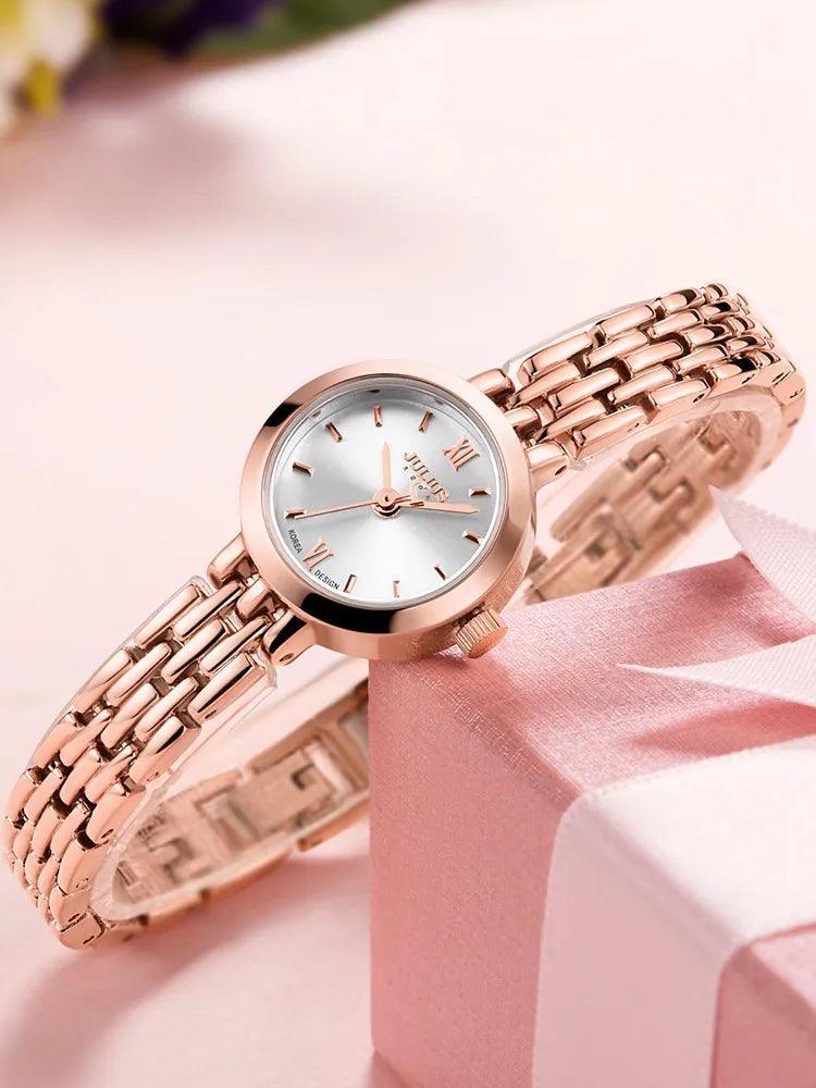New 20mm Mini Gold Quartz Women's Watch - Fashion Lady Small Bracelet Chain Simple Ladies Watch - The Jewellery Supermarket