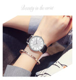 Top Luxury Brand Elegant Diamonds Crystal 1set Bracelet Watch -  Quartz Rhinestones Ladies Fashion Casual Watches