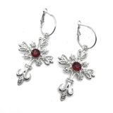 Gothic Punk Cross Hip Hop Rock Red Oil Drip Crystal Drop Earrings for Women - Christian Fashion Jewellery - The Jewellery Supermarket