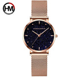 Elegant Sahara Desert Dial Design Top Brand Luxury Quartz Stainless Steel Rose Gold Colour Waterproof Ladies Watches