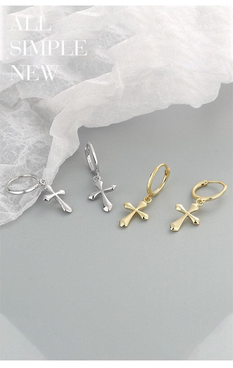 Luxury AAA Cubic Zirconia Crystals Cross Pendant - Gold Colour Stainless Steel Chain Necklace Christian Jewellery - The Jewellery Supermarket