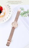 Elegant Sahara Desert Dial Design Top Brand Luxury Quartz Stainless Steel Rose Gold Colour Waterproof Ladies Watches
