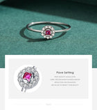 Authentic Delicate Red Simulated Diamonds Rings For Women - Wedding Fashion Statement Jewellery - The Jewellery Supermarket