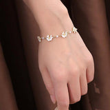 Fashion Sweet Daisy Flower Charm Bracelet - Minimalist Flowers Pearl Women Party Banquet Statement Jewellery - The Jewellery Supermarket