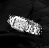 New Elegant  Quartz Women Watch With Bracelet Sets Simple Rose Gold Tone Stainless Steel Band Waterproof Watches