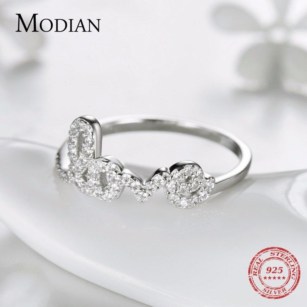 New 925 Sterling Silver Forever Love Rings AAAA Simulated Diamonds Ring For Women - Anniversary Jewellery - The Jewellery Supermarket