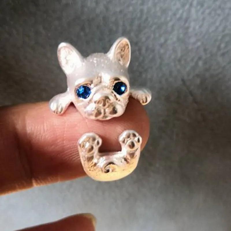 New Cute Lifelike Cat Opening Rings For Women and Girls - Trendy Silver Color Adjustable Jewellery Rings - The Jewellery Supermarket