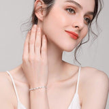 Fine Charming 925 Sterling silver Heart Lucky Clover Bracelets For women - Pretty Fashion Jewellery Gifts - The Jewellery Supermarket