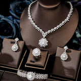 Gorgeous New Trendy Square Yellow High Quality AAA+ CZ 18K Gold/White Gold Plated Jewellery Set For Women - The Jewellery Supermarket