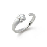 New Cute Lifelike Cat Opening Rings For Women and Girls - Trendy Silver Color Adjustable Jewellery Rings - The Jewellery Supermarket