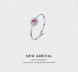 Authentic Delicate Red Simulated Diamonds Rings For Women - Wedding Fashion Statement Jewellery - The Jewellery Supermarket