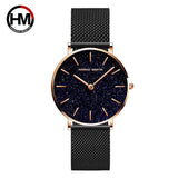 Elegant Sahara Desert Dial Design Top Brand Luxury Quartz Stainless Steel Rose Gold Colour Waterproof Ladies Watches