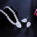 New Shiny AAA+ Cubic Zirconia Diamonds Evening Party Dress Jewellery Set - Trendy Bridal Wedding Collection - The Jewellery Supermarket