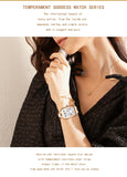 New Elegant  Quartz Women Watch With Bracelet Sets Simple Rose Gold Tone Stainless Steel Band Waterproof Watches