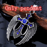 New Arrival 316L Stainless Steel Wing Cross Christian Pendant Necklace - High Quality Religious Fashion Jewellery - The Jewellery Supermarket