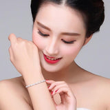 Fine Charming 925 Sterling silver Heart Lucky Clover Bracelets For women - Pretty Fashion Jewellery Gifts - The Jewellery Supermarket