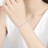 Fine Charming 925 Sterling silver Heart Lucky Clover Bracelets For women - Pretty Fashion Jewellery Gifts - The Jewellery Supermarket