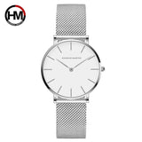Elegant Top Luxury Brand Rose Gold Colour New Quartz Movement Ladies Wristwatches Stainless Steel Mesh Women Watches