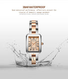New Elegant  Quartz Women Watch With Bracelet Sets Simple Rose Gold Tone Stainless Steel Band Waterproof Watches