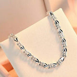 Fine Charming 925 Sterling silver Heart Lucky Clover Bracelets For women - Pretty Fashion Jewellery Gifts - The Jewellery Supermarket
