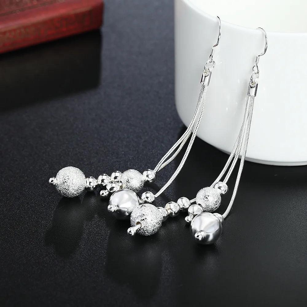 New silver colour Earrings - High Quality Fashion Elegant Women Classic Jewellery - Ideal Gifts - The Jewellery Supermarket