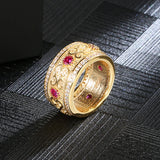 Fashion Luxury Double Row Micro-wax Inlay Filled 14K Rose Gold AAA Zircon Diamonds Rings - Wedding Party Jewellery