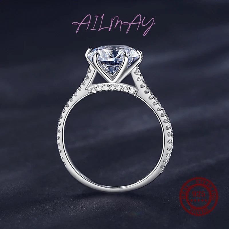 * NEW* Classic Luxury Clear Simulated Lab Diamonds Authentic Sterling Silver Ring - The Jewellery Supermarket