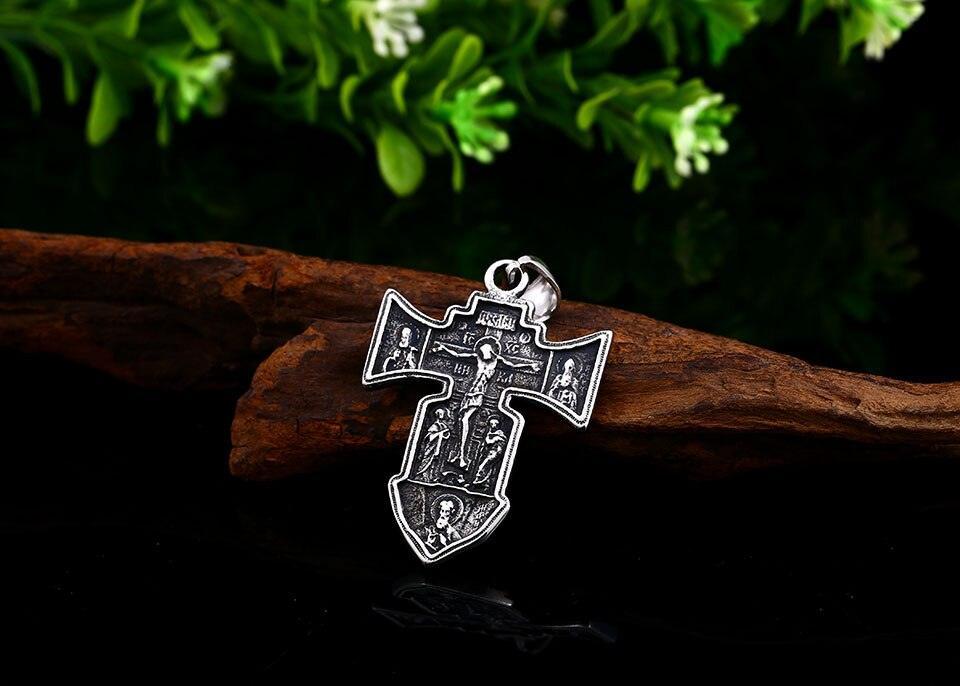 New 316L Stainless Steel Jesus Christ Cross Mens Pendant Necklace - Religious Believers High Quality Jewellery - The Jewellery Supermarket