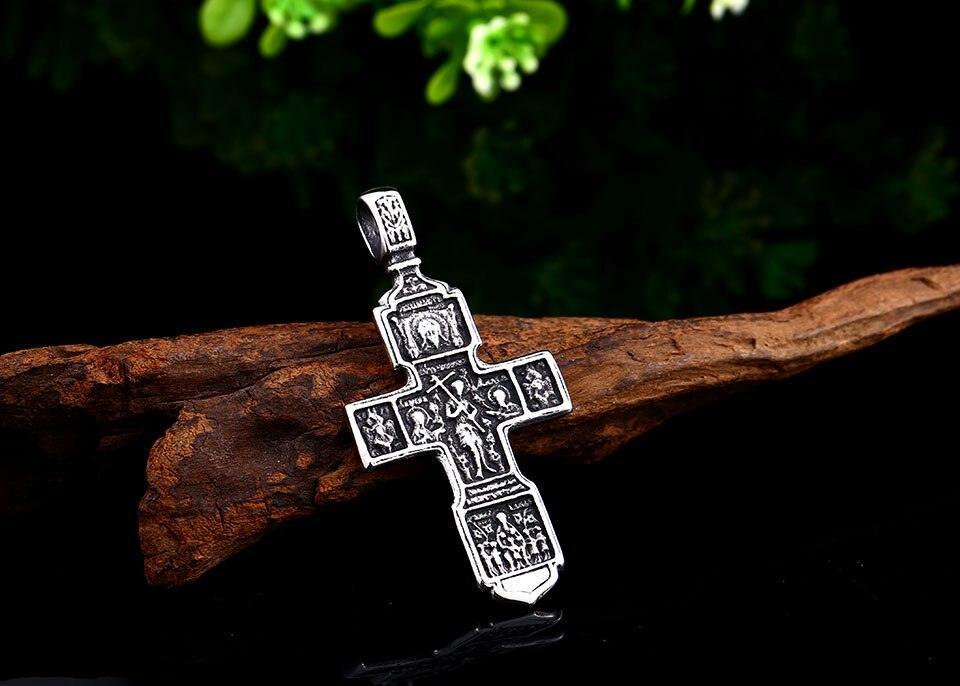 New 316L Stainless Steel Jesus Christ Cross Mens Pendant Necklace - Religious Believers High Quality Jewellery - The Jewellery Supermarket