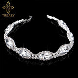 New Luxury Rhinestone Crystal Bracelets & Bangles for Women - Silver Plated Bridal Bracelets Fashion Jewellery