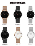 High Quality Elegant Rose Gold Colour Ladies Watches Stainless Steel Mesh Band Quartz Movement Waterproof Watches