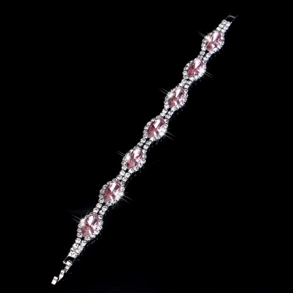 Luxury Crystal Silver Plated Rhinestone Charm Bracelets & Bangles For Women Fashion Jewellery Gifts