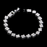 Luxury Crystal Silver Plated Rhinestone Charm Bracelets & Bangles For Women Fashion Jewellery Gifts