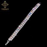 New Luxury Rhinestone Crystal Bracelets & Bangles for Women - Silver Plated Bridal Bracelets Fashion Jewellery