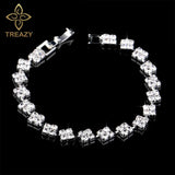 New Luxury Rhinestone Crystal Bracelets & Bangles for Women - Silver Plated Bridal Bracelets Fashion Jewellery