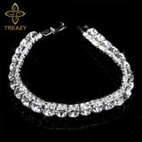New Luxury Rhinestone Crystal Bracelets & Bangles for Women - Silver Plated Bridal Bracelets Fashion Jewellery