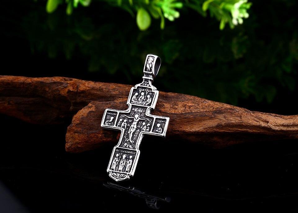 New 316L Stainless Steel Jesus Christ Cross Mens Pendant Necklace - Religious Believers High Quality Jewellery - The Jewellery Supermarket