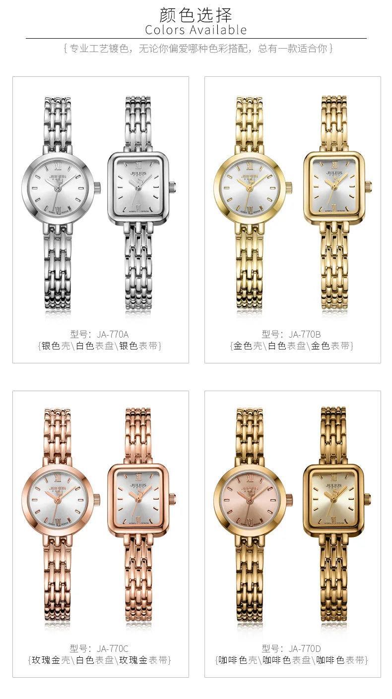 New 20mm Mini Gold Quartz Women's Watch - Fashion Lady Small Bracelet Chain Simple Ladies Watch - The Jewellery Supermarket