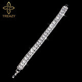 New Luxury Rhinestone Crystal Bracelets & Bangles for Women - Silver Plated Bridal Bracelets Fashion Jewellery
