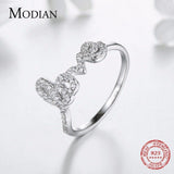 New 925 Sterling Silver Forever Love Rings AAAA Simulated Diamonds Ring For Women - Anniversary Jewellery - The Jewellery Supermarket