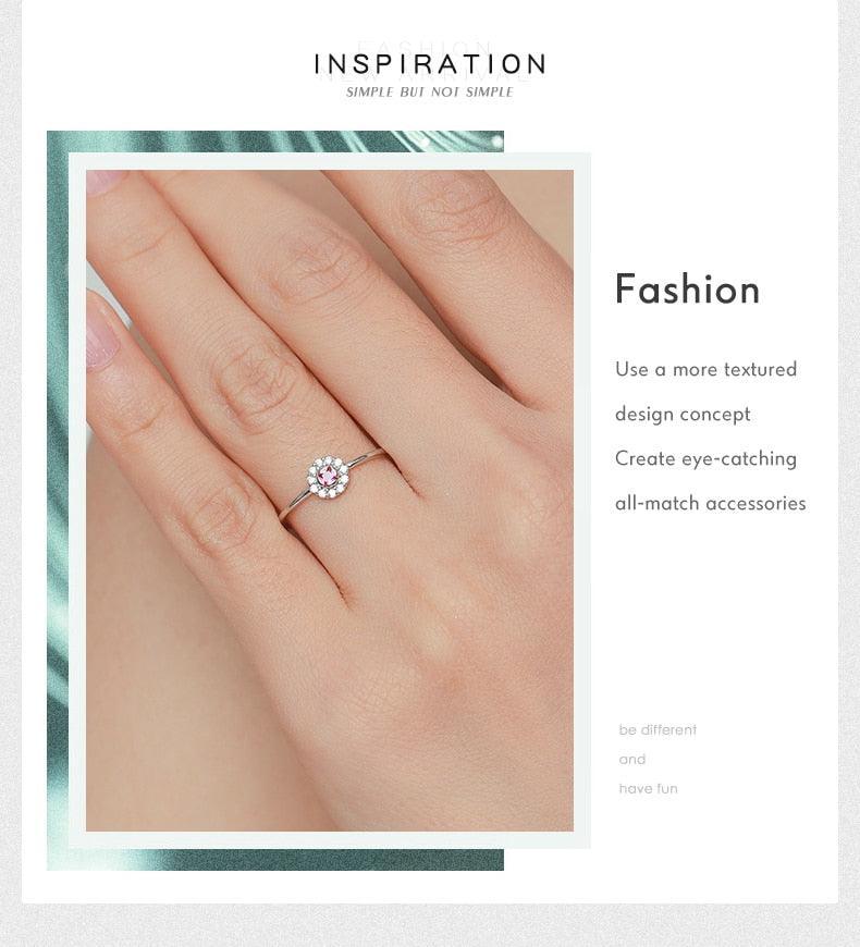 Authentic Delicate Red Simulated Diamonds Rings For Women - Wedding Fashion Statement Jewellery - The Jewellery Supermarket