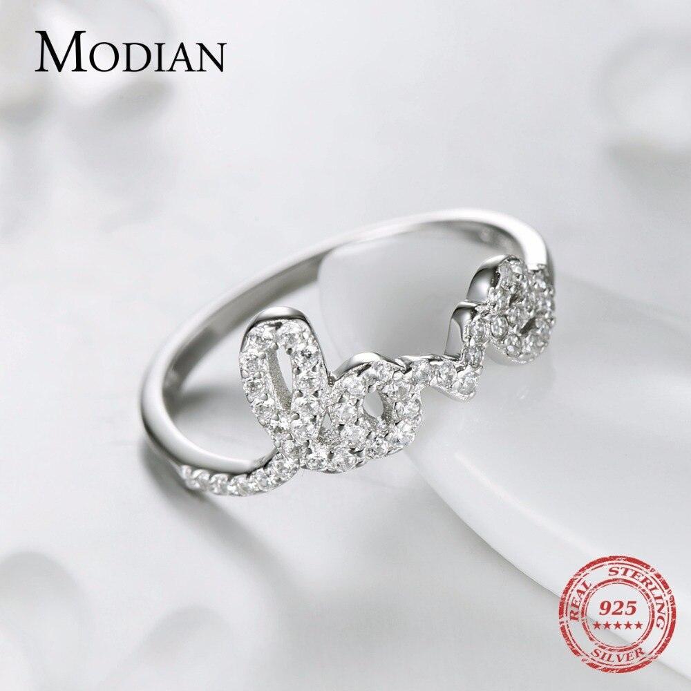 New 925 Sterling Silver Forever Love Rings AAAA Simulated Diamonds Ring For Women - Anniversary Jewellery - The Jewellery Supermarket