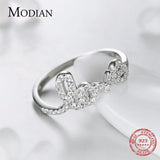 New 925 Sterling Silver Forever Love Rings AAAA Simulated Diamonds Ring For Women - Anniversary Jewellery - The Jewellery Supermarket