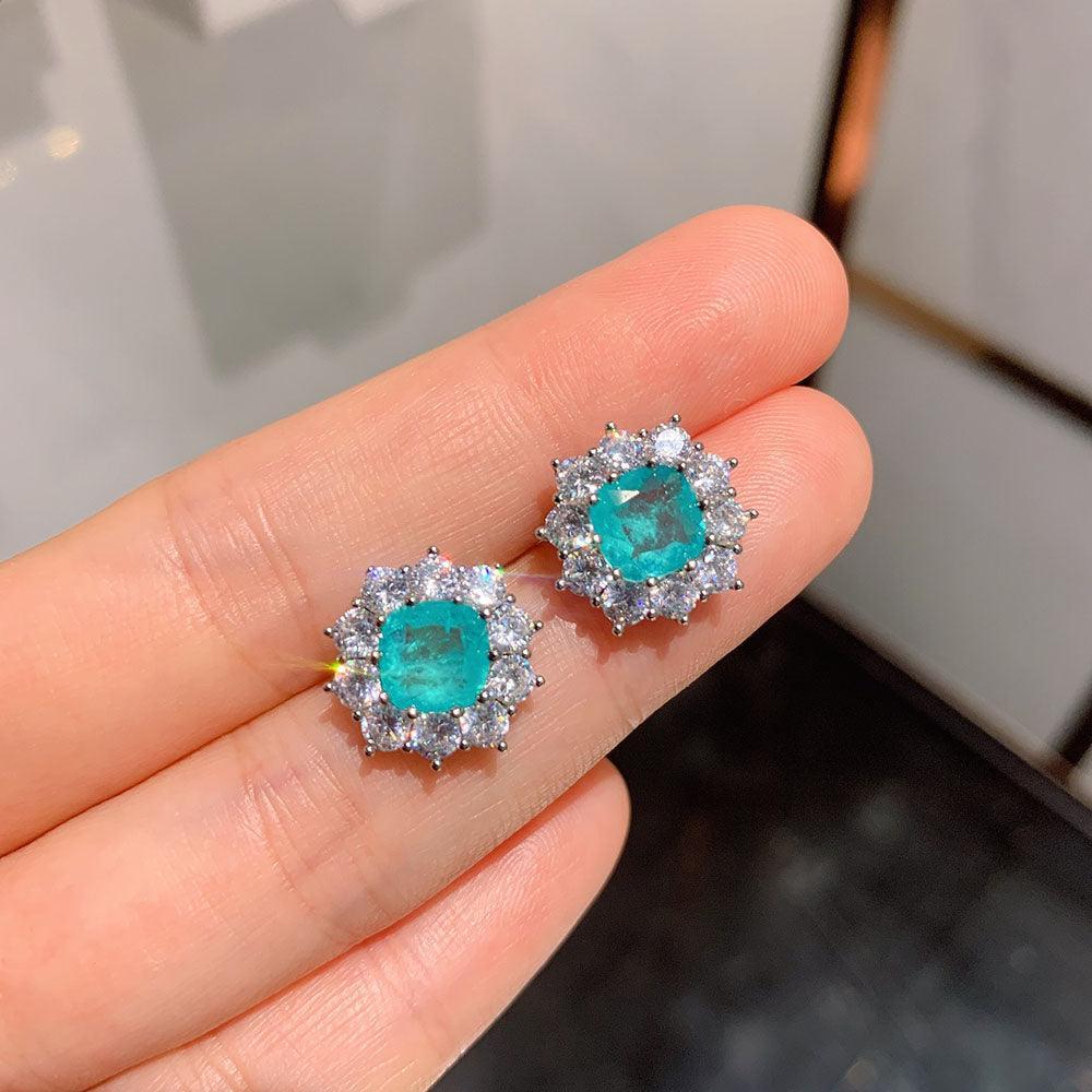 Hot Paraiba Tourmaline Blue Stone Aquamarine Earring Pendant Necklace Gemstone Ring Fine Jewel Sets - The Jewellery Supermarket
