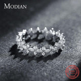 Sterling Silver Rhombus Clear AAAA Simulated Diamonds Stackable Rings - Statement Fine Jewellery - The Jewellery Supermarket