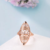 Trendy New Luxury Rolled 14K Rose Gold AAA Zircon Diamonds Ethnic Jewellery Ring - Fine Jewellery