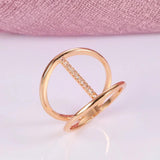 New Fashion Design Filled 14K Rose Gold AAA Zircon Diamonds Statement Jewellery Rings For Women - Party Ring