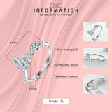 New 925 Sterling Silver Forever Love Rings AAAA Simulated Diamonds Ring For Women - Anniversary Jewellery - The Jewellery Supermarket